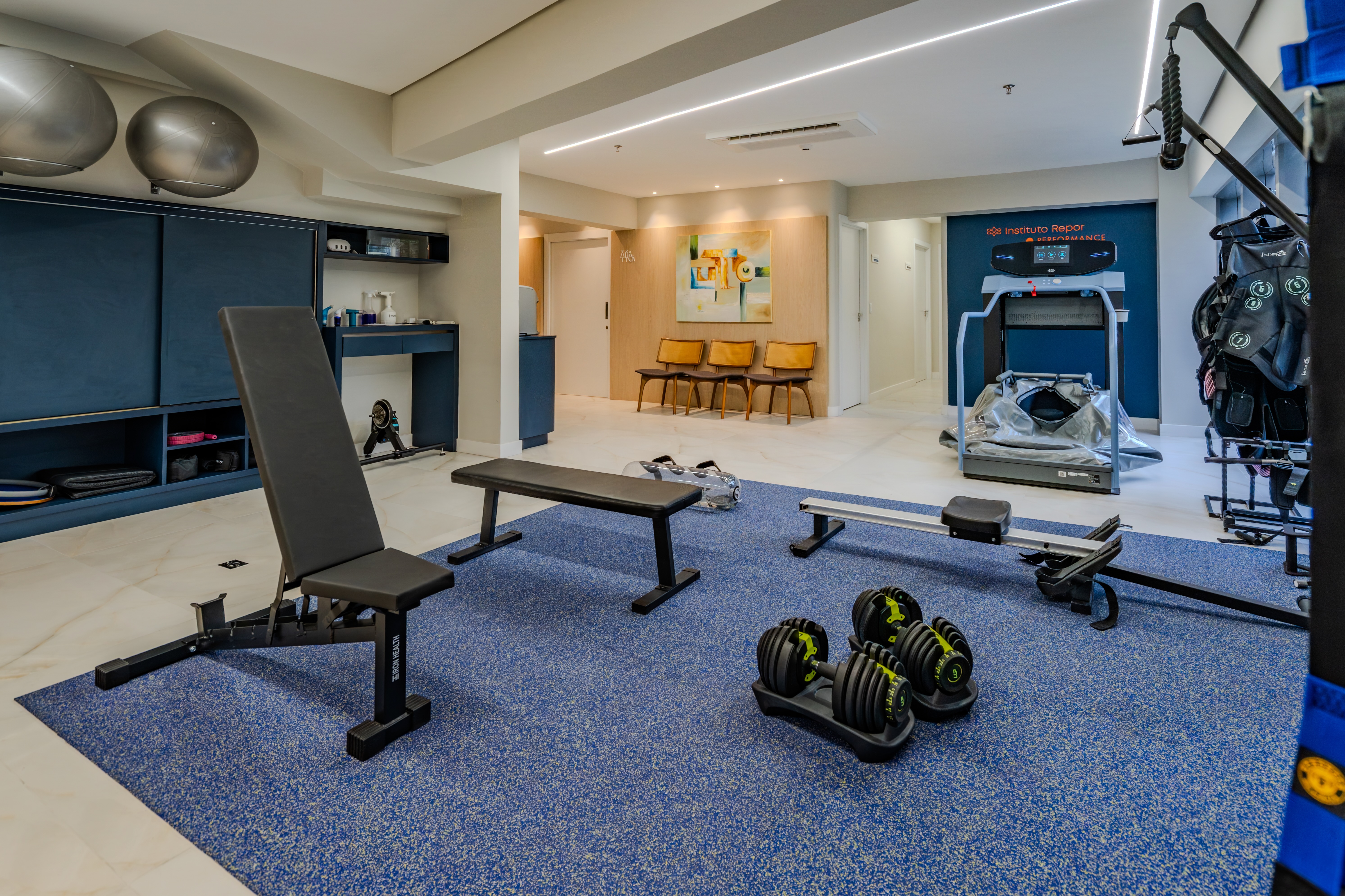 Sala de reabilitação e performance